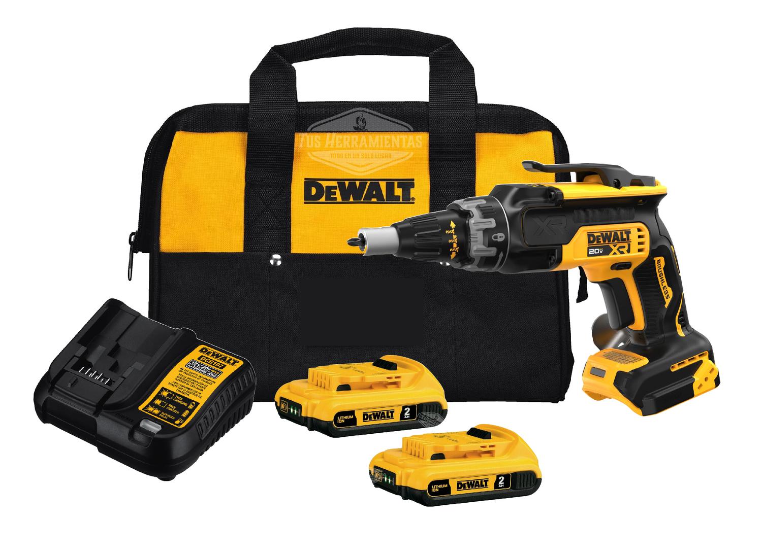 Atornillador Inalámbrico Drywall 20V Dcf630D2 Dewalt Negro 33X25X11