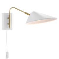 Lámpara De Pared Modway Journey 7, 1 Luz, Metal Moderno, Color Blanco