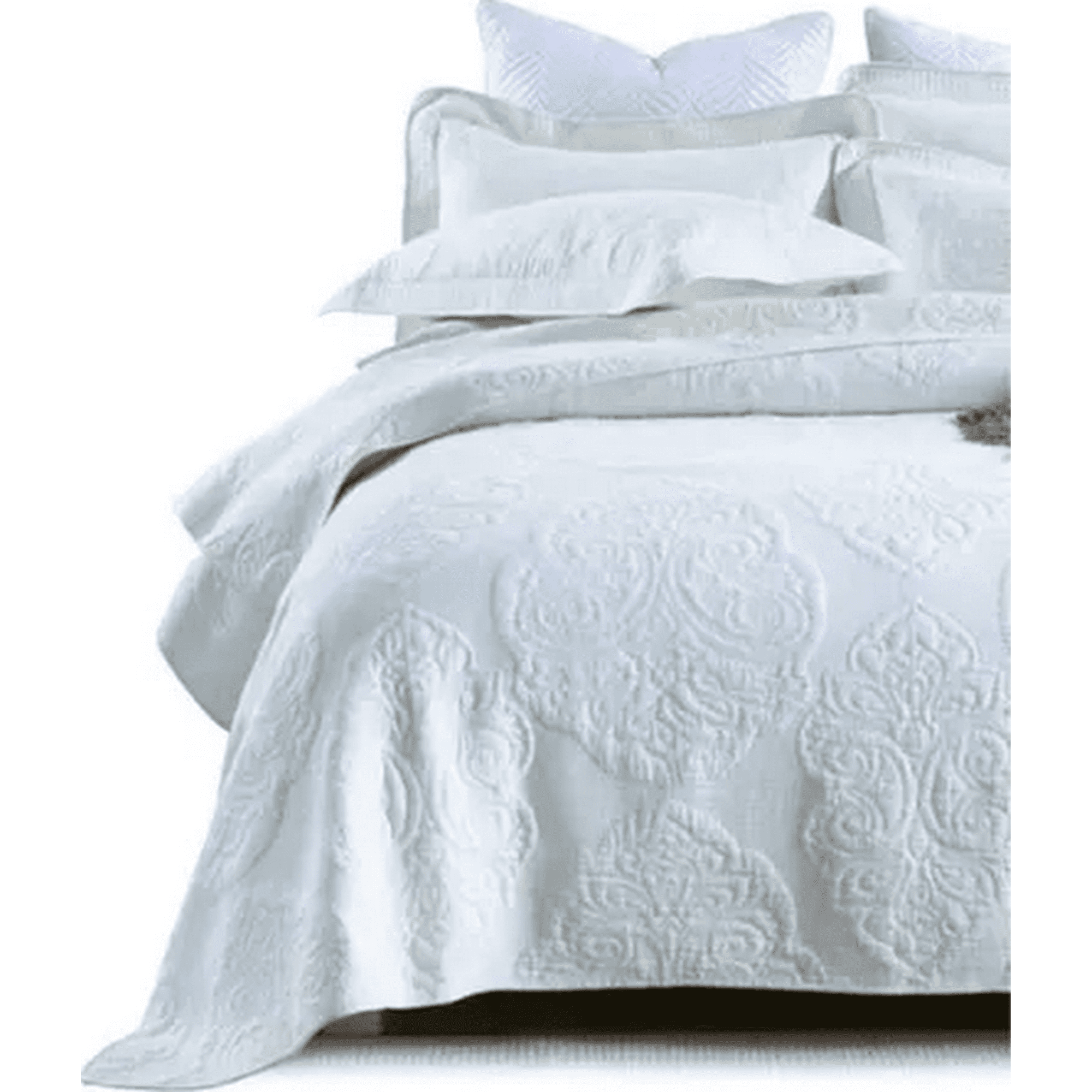 Genérico - Cubrecama Bordado Algodón 2 Plazas Gama Alta