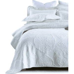 Genérico - Cubrecama Bordado Algodón 2 Plazas Gama Alta