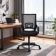thumbnail image 2 of Silla de oficina BestOffice ergonómica con respaldo medio, giratoria, negro oscuro, 2 of 7