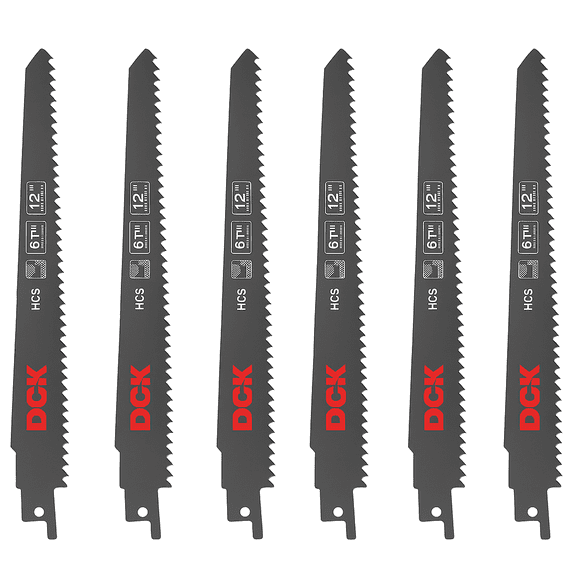 Set Hoja De Sierra Sable 12 Pulg Para Madera 6 Unidades Pack DCK