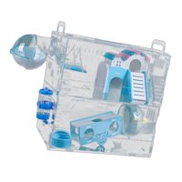 Magideal - Jaula Para Hámster, Jaula Para Ratas, Multifunción, Portátil, Transparente, Animal Pequeño, Hábitat Para Hámsteres Enanos, Animales Pequeños, Ratones,