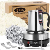 Kit Para Hacer Velas Saeuyvb Con Fundidor De Cera, 2,27 Kg De Cera De Soja