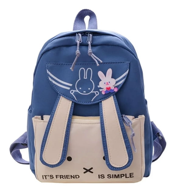 Children's school bags. Rabbit ears backpacks, printed men's and women's backpacks