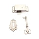 thumbnail image 5 of 3x Cerradura Para Puerta De Gabinete Diseño Antiguo Resistente Para Cajas De Joyería Puertas De Muebles Níquel Blanco, 5 of 5