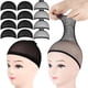 thumbnail image 1 of FANDAMEI 12 piezas de gorros para peluca, negros, 1 of 3