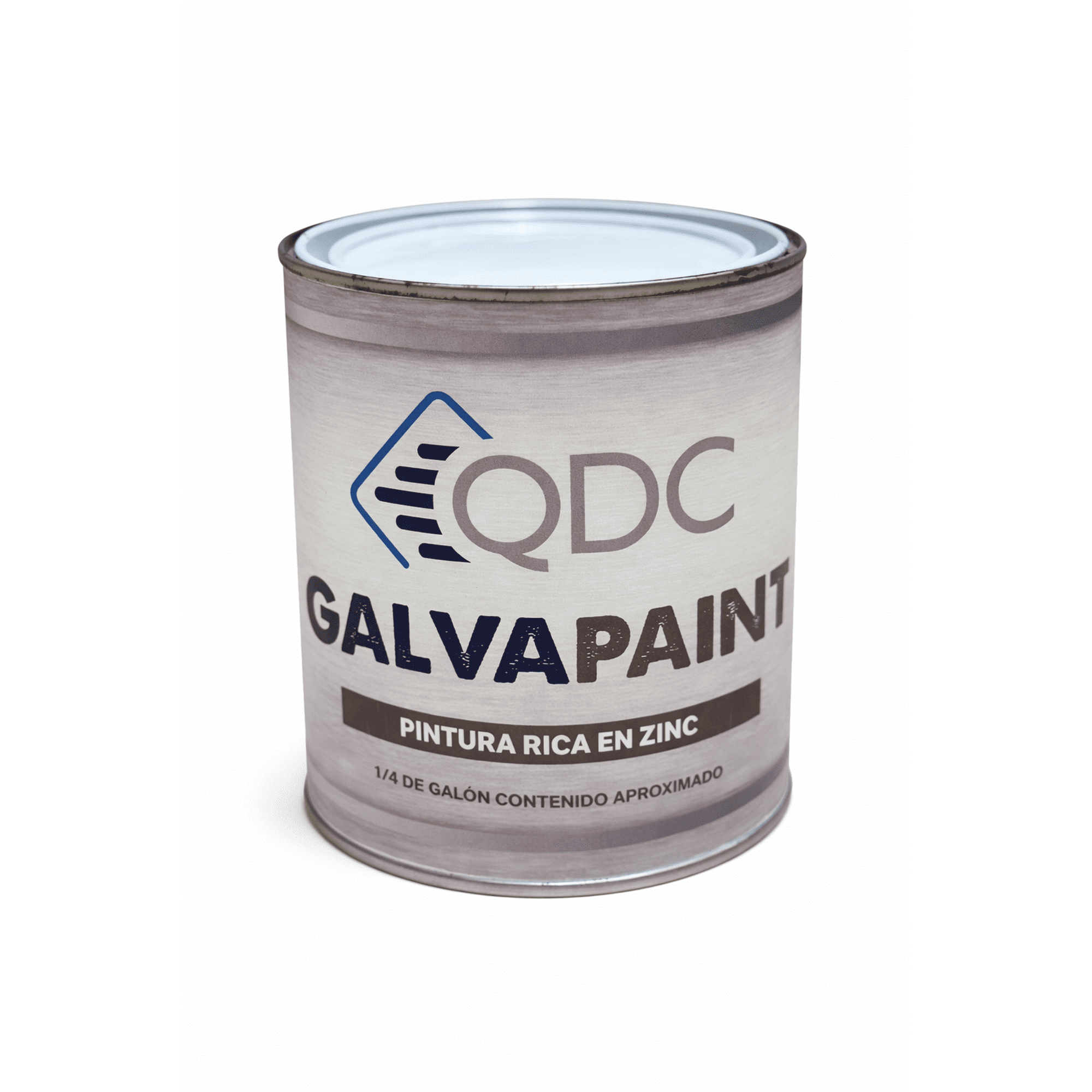 Qdc - Pintura Para Galvanizar Rica En Zinc 1/4 De Galón