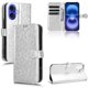 thumbnail image 1 of Funda Cartera Lunares iPhone 17 con Tarjetero, Correa y Soporte Plata, 1 of 6