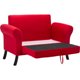 thumbnail image 3 of Banqueta Lua Con Respaldo 2 Cuerpos Felpa Rojo, 3 of 6