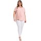 thumbnail image 2 of GRACIA Y GRANDEZA Blusas de Mujer Tallas Grandes Mangas Cortas Plisadas Cuello Redondo Casual Volante Tops de Verano 4X Rosa, 2 of 7