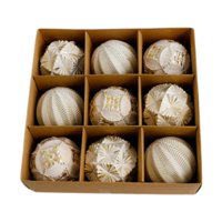 Bothyi - 9 Adornos Navideños En Forma De Bola Irrompibles Para Fiestas En El Porche, Color Oro Rosa