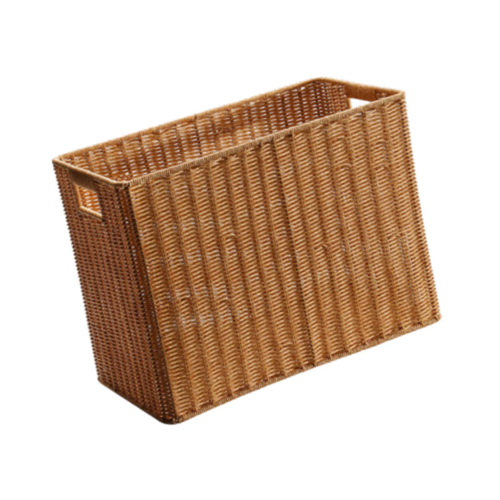 Bothyi - Cesta De Ratán De Imitación, Cesta De Almacenamiento Novedosa Para Apartamento, Baño, Oficina L