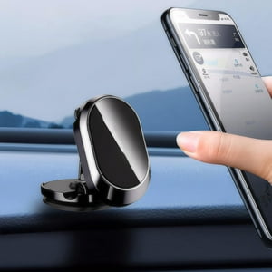 Genérico - Soporte Magnético Universal Para Teléfono Móvil Con 6 Potentes Imanes - Soporte Ajustable Para Salpicadero, Compatible Con Todos Los Teléfonos Móviles-Negro