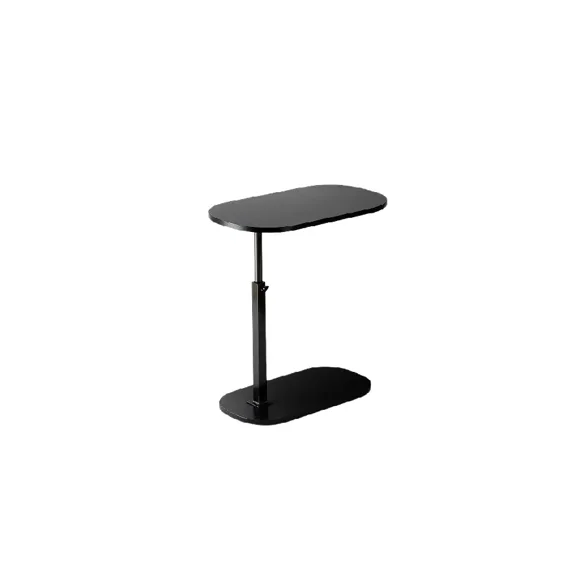 Mesa de Noche Ajustable en C para Cama y Sofá - Negro