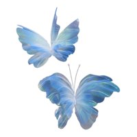 Magideal - 2X Decoración De Mariposas Artificiales, Decoración De Pared De Mariposas, Accesorios De Fotografía Versátiles Diy, Decoración De Boda Para Vacaciones Azul