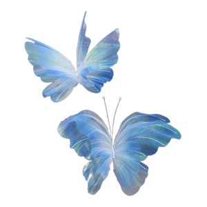 Magideal - 2X Decoración De Mariposas Artificiales, Decoración De Pared De Mariposas, Accesorios De Fotografía Versátiles Diy, Decoración De Boda Para Vacaciones Azul