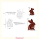 thumbnail image 3 of 2 moldes de Pascua molde de conejo grande 3D molde para pastel de chocolate, 3 of 10