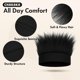 thumbnail image 3 of Peluca de Diadema CHAKAKA Negra con Pelo Peludo - Disfraz de Fiesta, 3 of 7