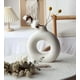 thumbnail image 3 of Jarrón Florero Cerámica Blanca Decoración Moderna 15,5cm Jhn, 3 of 3