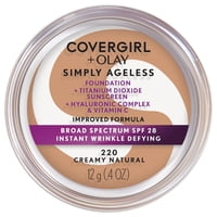 Base De Maquillaje Covergirl & Olay Simply Ageless, Cremosa Y Natural, 13 Ml
