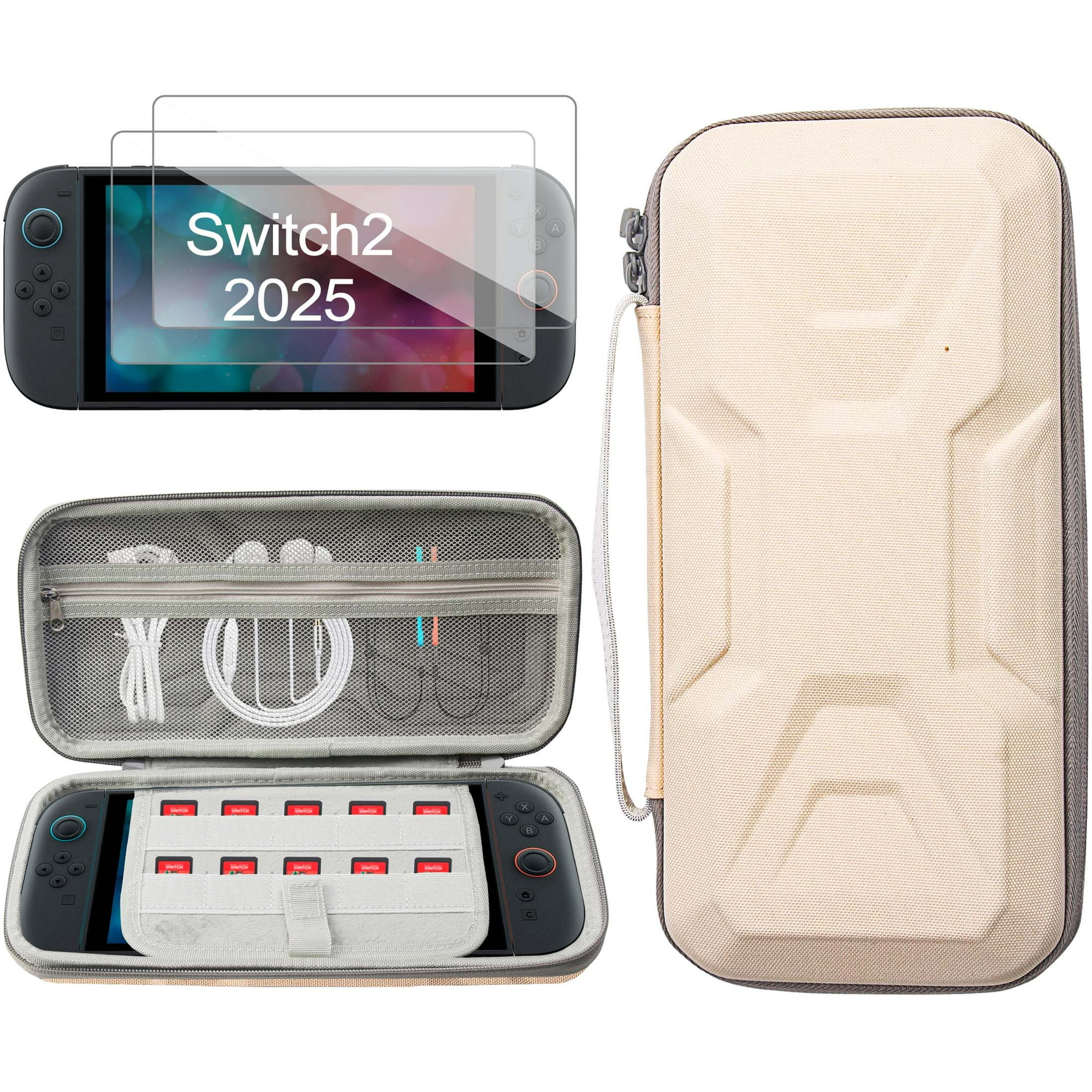 Genérico - Estuche Portátil Para Nintendo Switch 2 - Funda De Viaje Con Diseño Mecánico, 2 Protectores De Pantalla Hd Y 10 Ranuras Para Juegos | Resistente Al Agua Y Antigolpes