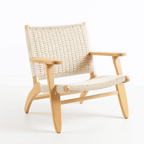 Klik Muebles - Butaca Sitial Danesa Wegner - Madera Hilo De Cuerda