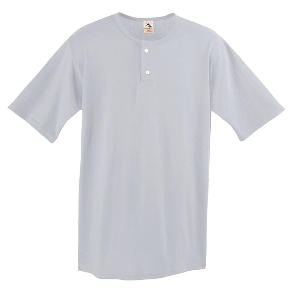 Camiseta de béisbol Augusta Sportswear con dos botones, tamaño mediano, color fresno