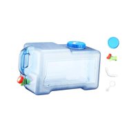 Magideal - Contenedor De Agua Portátil Con Grifo, Cubo De Agua, Jarra De Agua, Barril De Agua Ligero Y Versátil, Boca De Apertura De 10Cm Para Conducción De Auto 22 Litros