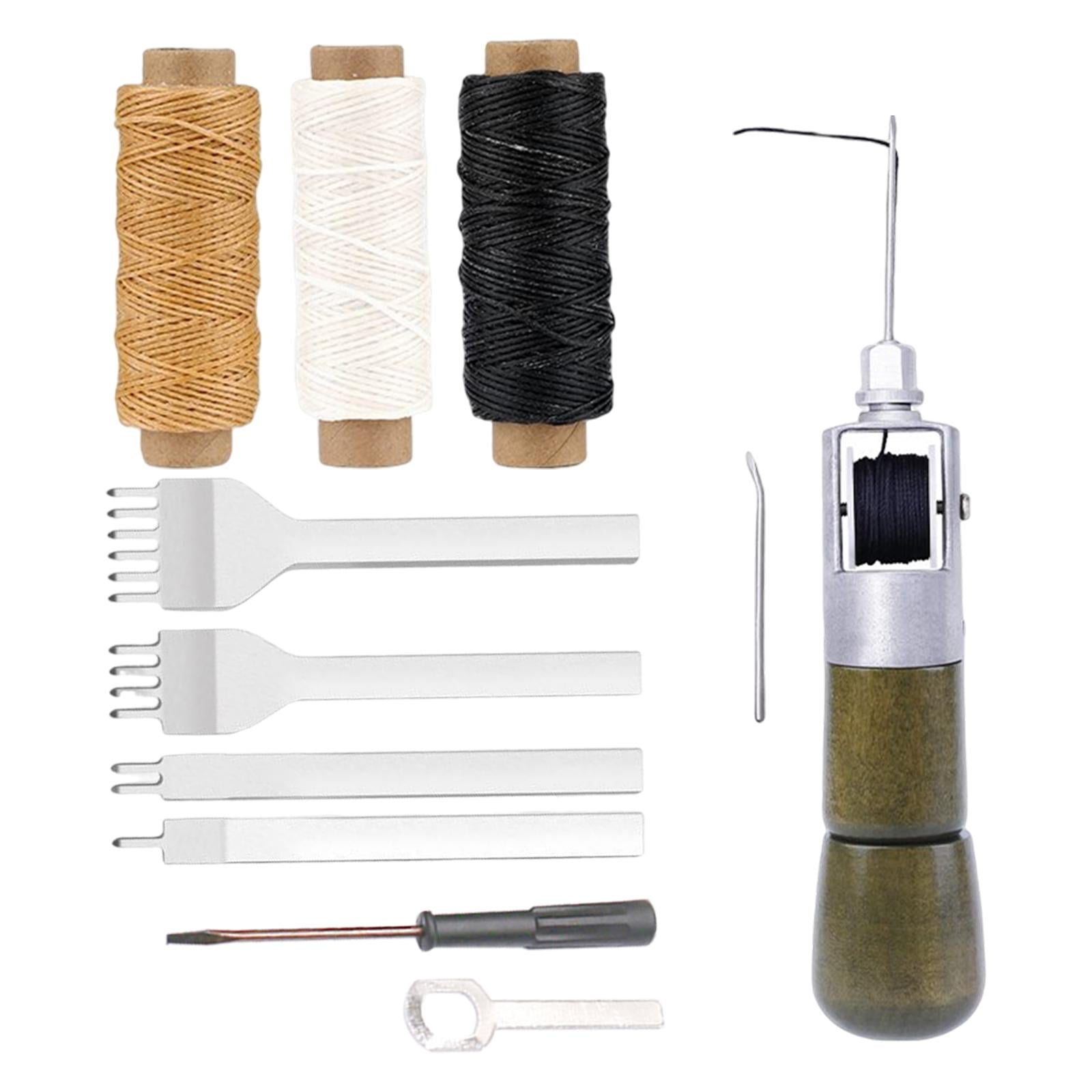 Bothyi - Kit De Herramientas De Reparación De Punzón De Costura Stitcher Diy Cuero Lienzo Antiguo Grano De Madera