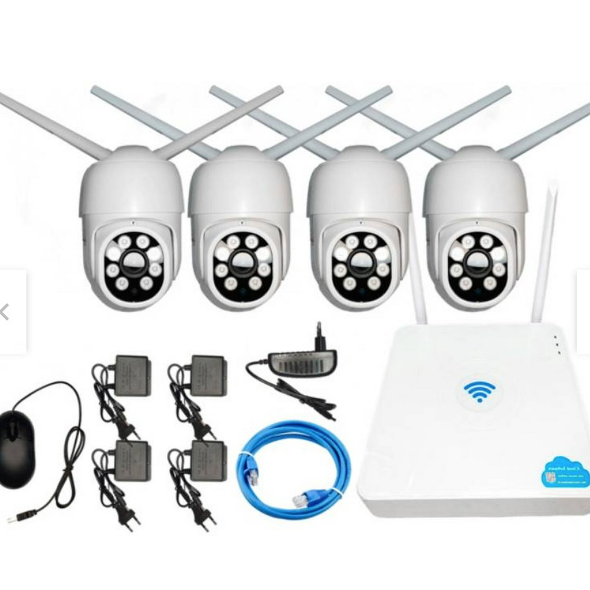 Tomasstore - Kit X 4 Camaras Seguridad Inalámbricas + Nvr Wifi