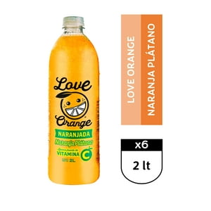 Love Orange Naranja Platano 6 X 2Lt