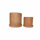 thumbnail image 1 of Set de 2 Maceteros Terracota Cilindro con Plato S 13x13 y M 15x15 cm, 1 of 4