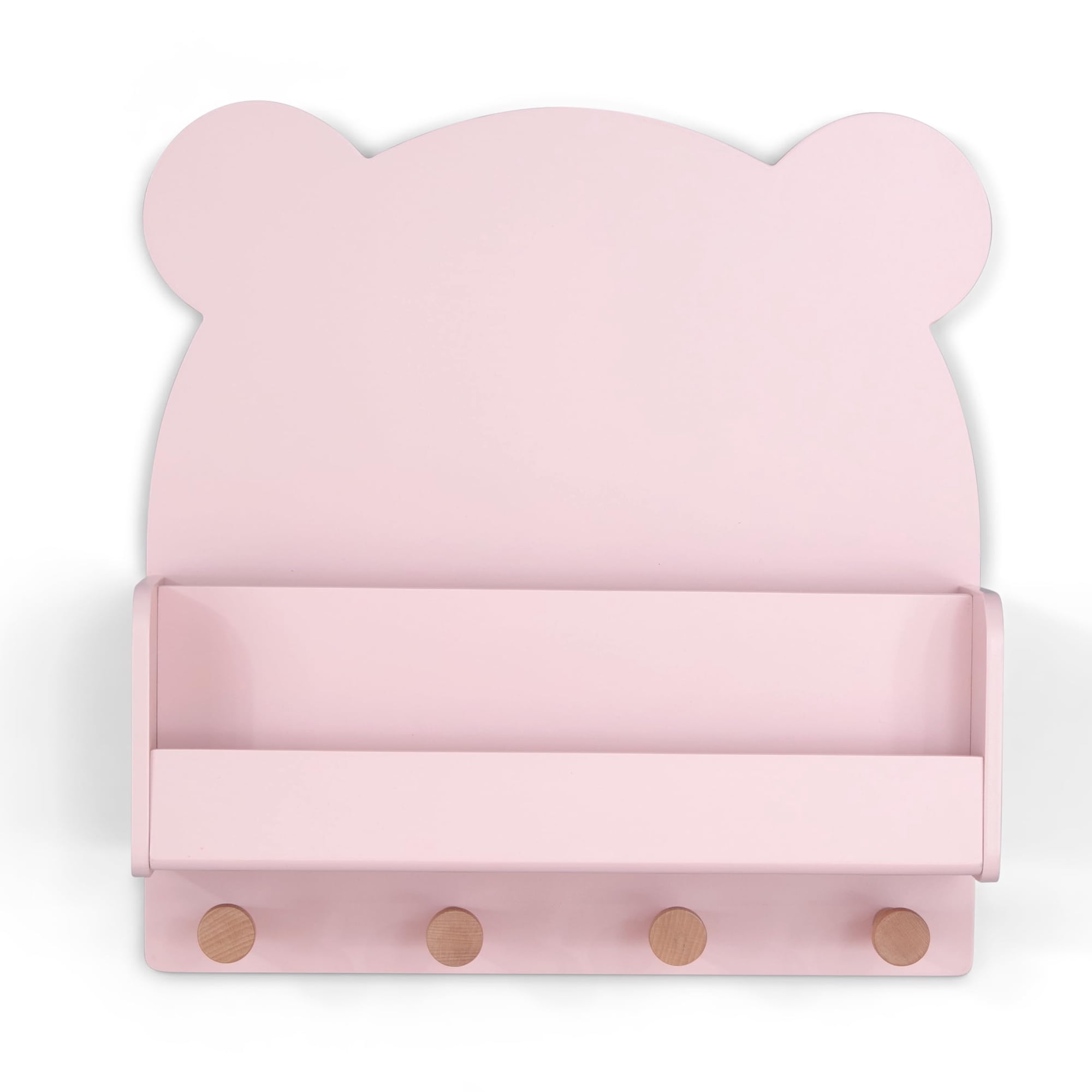 Estante De Pared Delta Children Brannan Bear Con 4 Ganchos, Colorete