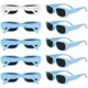 thumbnail image 1 of Gafas de sol retro rectangulares azules - Pack de 10 (LotsBuyLots), 1 of 6
