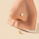 thumbnail image 1 of 2 pcs Halloween Skull Nose Ring Set - Straight Rod Nose Nails for Human Piercing - Unique Nose Jewelry Decor, 1 of 4