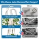 thumbnail image 5 of Juego de 2 colgadores de plantas Jaxbo, 104 cm, blanco, macramé, 5 of 9