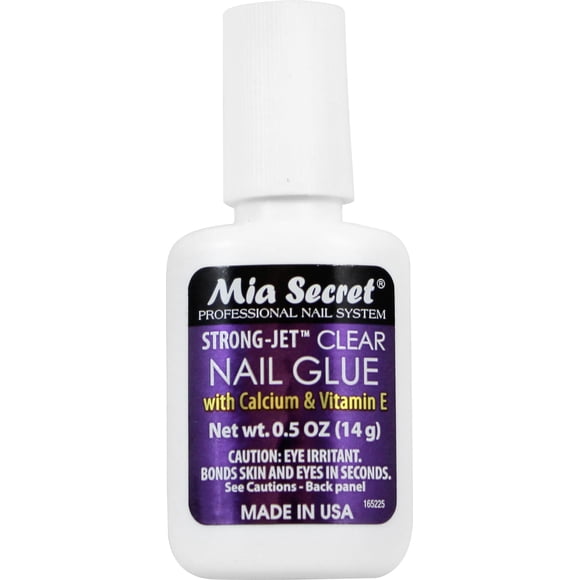Pegamento para Uñas Mia Secret Fuerte - Aplicador en Pincel Transparente 10 ml
