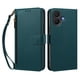 thumbnail image 1 of Funda Tipo Billetera para TCL K70 5G con Soporte y Bolsillo con Cierre Verde, 1 of 1