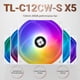 thumbnail image 2 of Ventilador para CPU Thermalright TL-C12CW-S, 120 mm, blanco, ARGB, paquete x5, 2 of 6