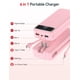 thumbnail image 2 of Power Bank aonidi 20000 mAh rosa con cables integrados, 2 of 9