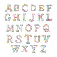 Magideal - 26X Parches De Letras De Diamantes De Imitación Parche De Alfabeto Parche De Alfabeto Decorativo Artesanía A-Z Parches De Letras En Inglés Proyectos Color Macarrón