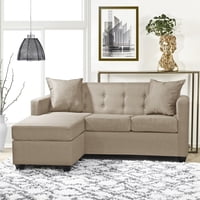 Masel - Seccional Intercambiable Gramado Tela Beige 170X130X83