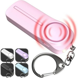 Veatool - Llavero De Autodefensa Con Alarma 130Db Y Luz Led - Alarma Personal De Emergencia - Ideal Para Seguridad De Mujeres - Color Rosado