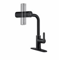 Genericio - Llave Cocina Grifo Multifunción 4 Modos Dosificación De Agua Acabado Mate Color Negro