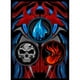 thumbnail image 1 of Fundas para cartas Realm Guard 100 unidades, acabado mate texturizado azul, rojo y negro, 1 of 5