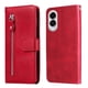 thumbnail image 2 of Funda tipo cartera para Samsung Galaxy S25 Edge con bolsillo con cremallera y ranuras para tarjetas – Función de soporte Rojo, 2 of 5