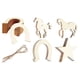 thumbnail image 1 of 36 Piezas De Madera De Caballo Sin Terminar, Rebanadas De Madera En Blanco, Manualidades, Decoración Del Hogar, 1 of 4