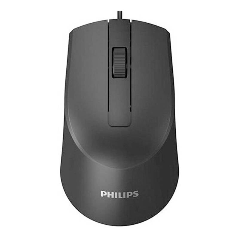 Mouse Philips Alámbrico M104 Spk7104 Negro
