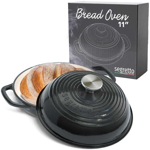 Molde para pan Segretto Cookware 28 cm Negro de hierro fundido esmaltado